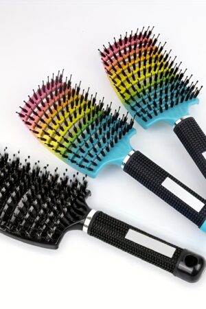 1pc of a Magical Scalp Massaging Hairbrush Designed for Women - a Professional Tool for Detangling Wet Curly Hair - a Hairdressing Accessory.