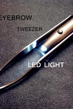LED Light Eyebrow Tweezer - Unscented, Power-Free Stainless Steel Precision Hair Removal Tool with Smart Design, 1pc Portable Makeup Tweezer Without Battery