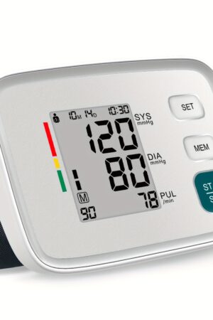 ALPHAMED Automatic Blood Pressure Monitor with 22.1-43.18cm BP Cuff - Digital Upper Arm Circulation Device, Large Display, Black Strap (Batteries Not Included), BP Machine for Accurate Blood Pressure Monitoring, ALPHAME