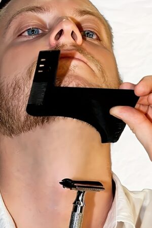 Hot 1pc High Quality Beard Shaping Styling Template PLUS Beard Comb All-In-One Tool ABS Comb for Hair Beard Trim Comb