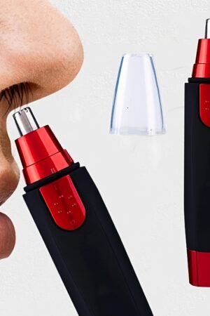 1pc Portable Cordless Electric Nose & Ear Hair Trimmer - High Quality, Hypoallergenic Stainless Steel Blade, 360° Rotation, Painless Design for Eyebrow & Facial Hair - Men & Women (Battery Not Included), Ear Hair Removal | Sleek Trimmer Design | Stainless Steel Trimmer, Nose Hair Trimmer