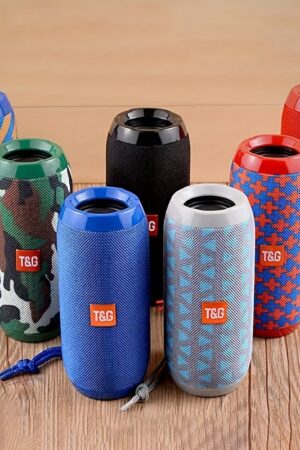 T&G117 Portable Wireless Speaker - 10W HD Sound with Powerful Bass, 1200mAh Battery, IPX4, 10.06meter Wireless Range, Hands-Free Calling, Multi-Playback (TF Card/USB/Wireless/AUX), Compact Design with Carry Strap, Perfect for Outdoor, Travel & Parties, Universal Device Compatibility, Available in 4 Colors (Black/Blue/Red/Purple)
